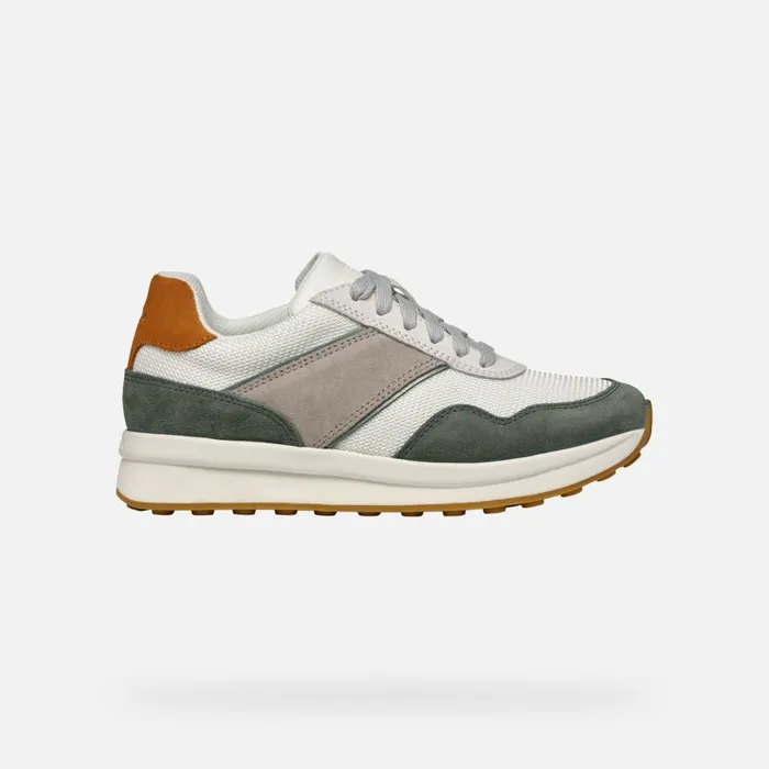 Geox Sneakers RUNNTIX WOMAN Off WhiteSage Low Top Sneakers Off Whitesage 8211 Woman