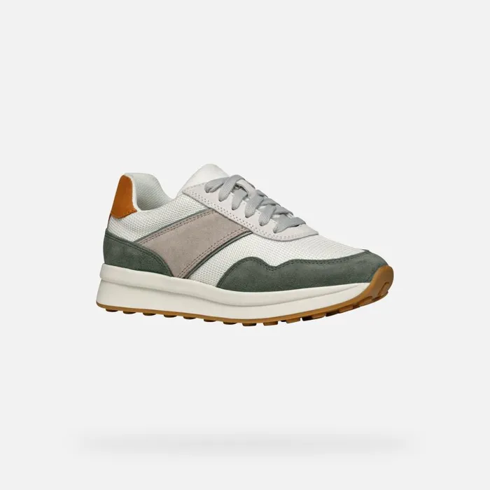 Geox Sneakers RUNNTIX WOMAN Off WhiteSage Low Top Sneakers Off Whitesage 8211 Woman