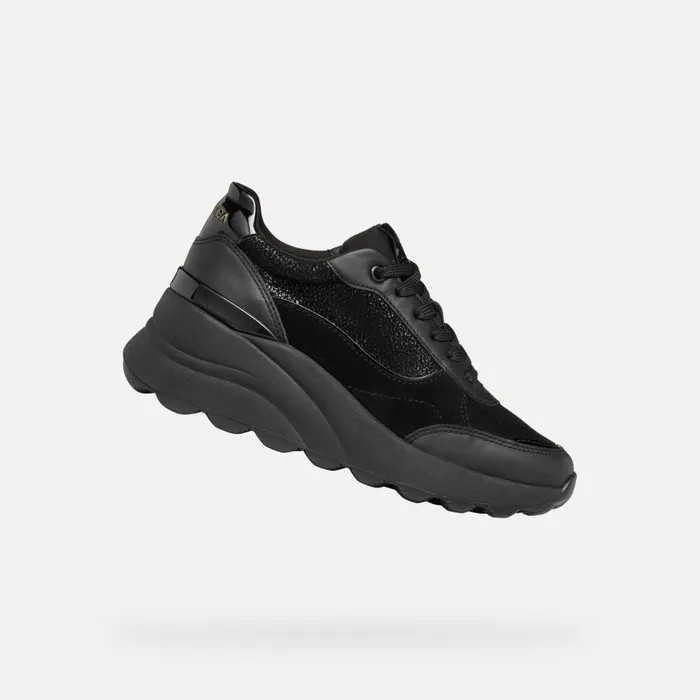 Geox Sneakers SPHERICA EC13 WOMAN Black Wedge Sneakers Black 8211 Woman