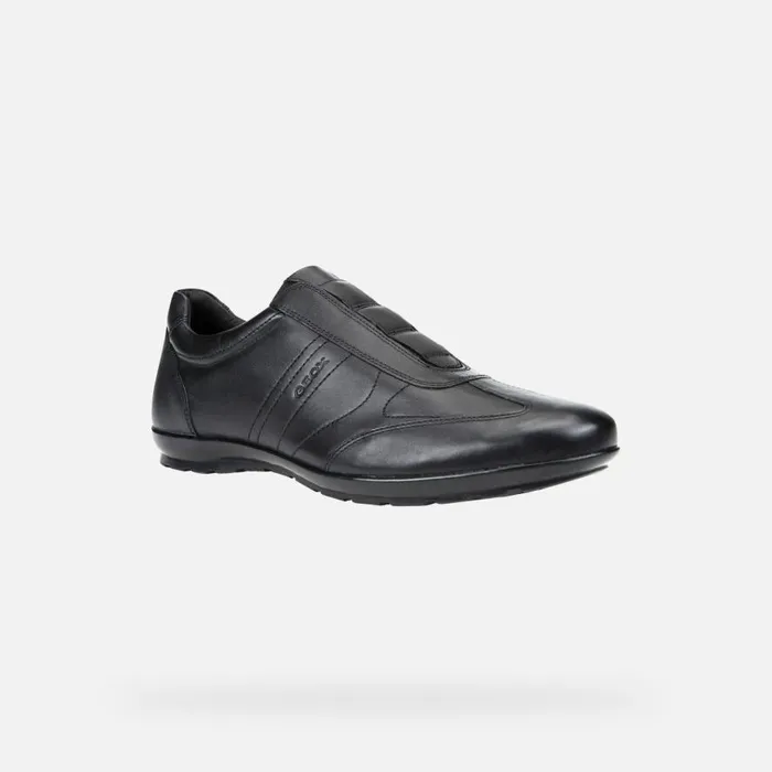 Geox Sneakers SYMBOL Men039s Black Leather Shoes Geox Black 8211 Man