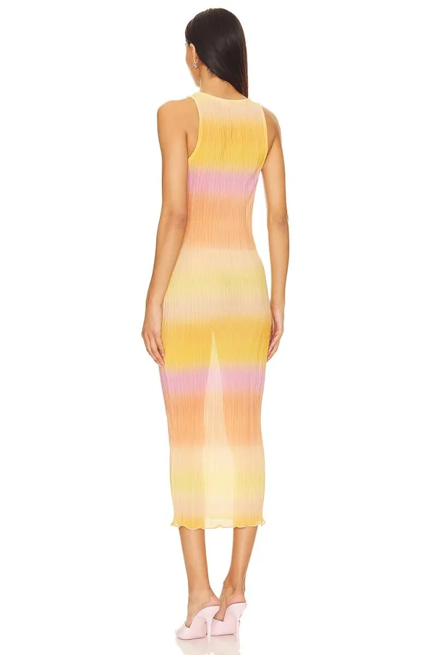 Giada Sheer Midi Dress Sherbert Multi Women Lovers and Friends Dresses
