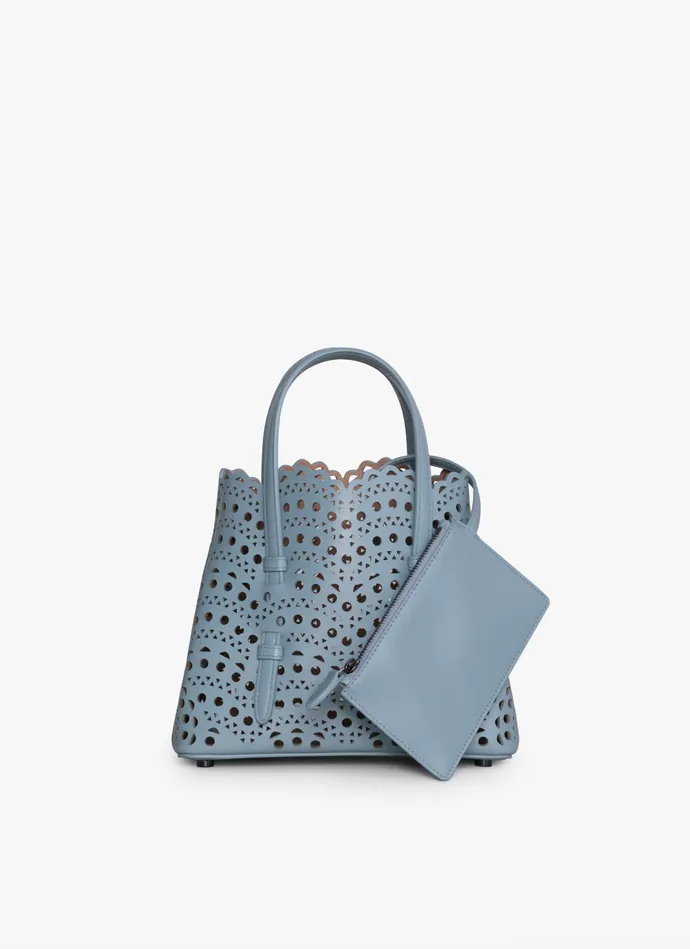 Gray MINA 20 BAG IN VIENNE WAVE CALFSKIN Women Alaa Mini Bags