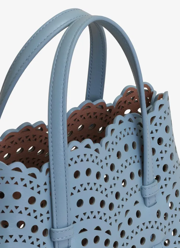 Gray MINA 20 BAG IN VIENNE WAVE CALFSKIN Women Alaa Mini Bags