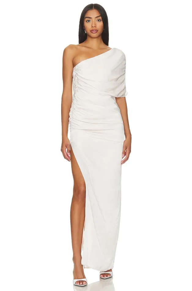 Hayden Gown Champagne Beige Women Lovers and Friends Dresses