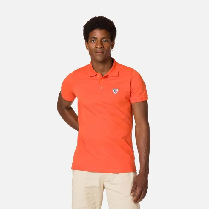 Herren Polos Und TShirts Rossignol Polohemd Mit Logo Fr Herren Flameorange