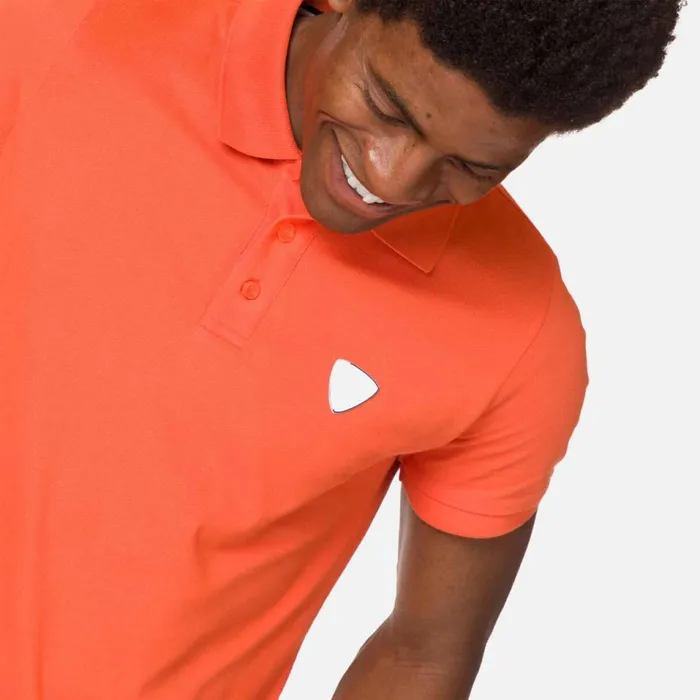 Herren Polos Und TShirts Rossignol Polohemd Mit Logo Fr Herren Flameorange