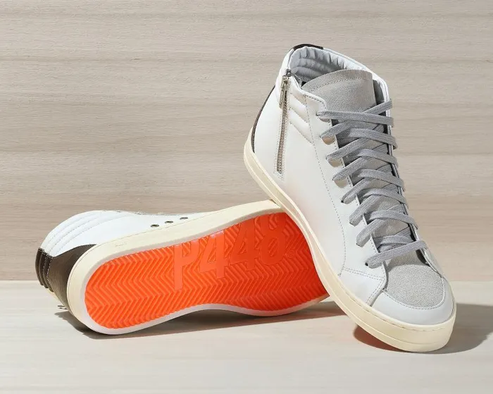High Tops Mens P448 Skate WhiteBrown