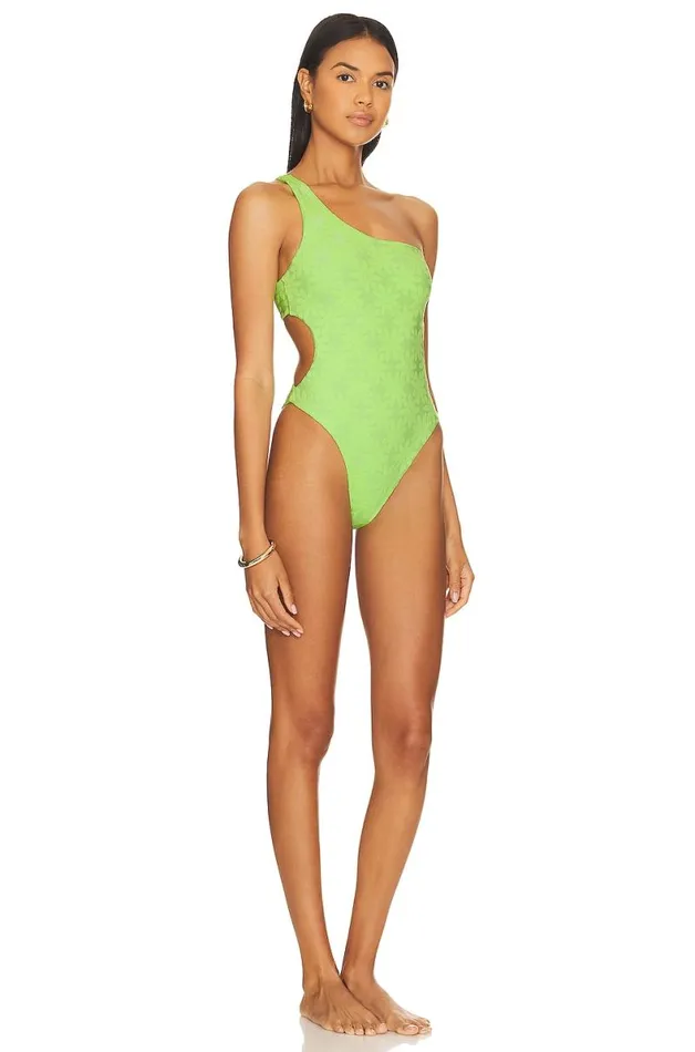 In My Moment One Piece Neon Green Women Lovers and Friends Swimsuits and CoverUps