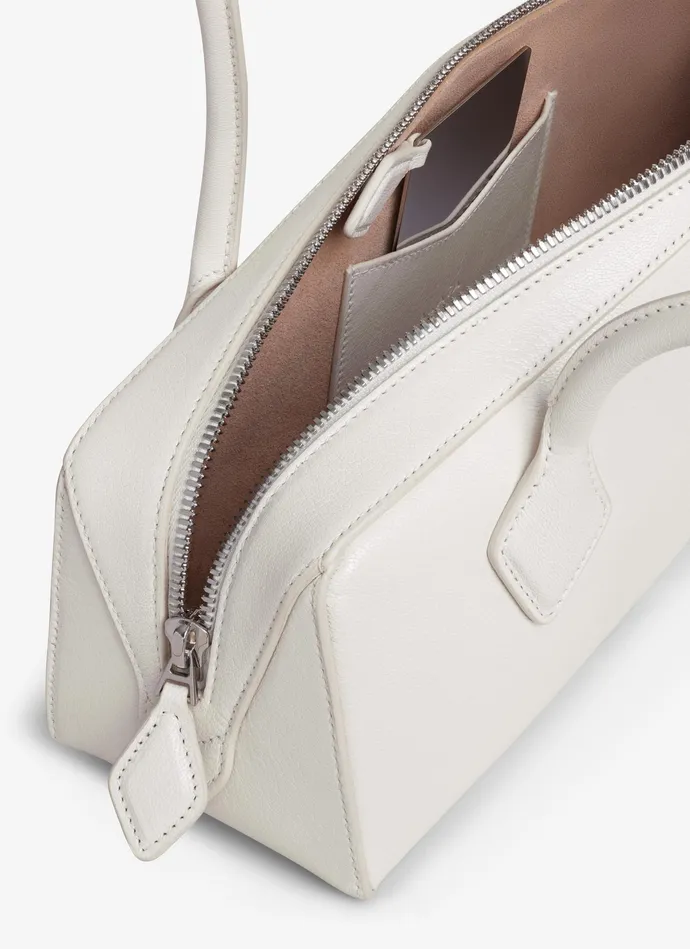 Ivory LE TECKEL MEDIUM BAG IN GOATSKIN Women Alaa Le Teckel