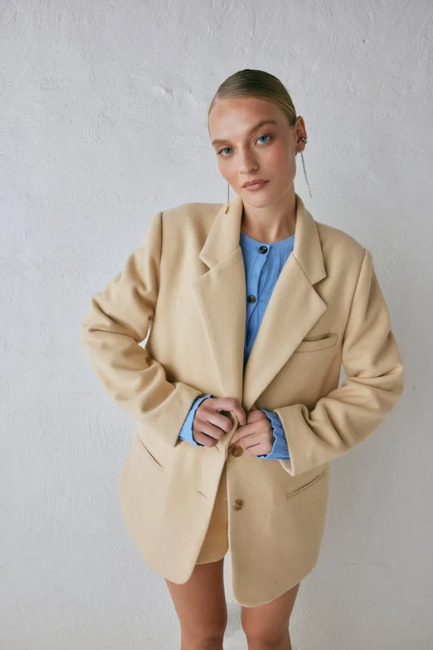 JacketsCoats Women VRG GRL Nada Blazer Butter JacketsCoats Women VRG GRL Nada Blazer Butter