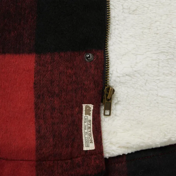 Jackets Men Stetson Buffalo Plaid Western Coat Red