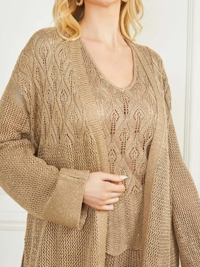 Jackets Women Marciano Whitney Long Sweater Cardigan English Cake Multi Jackets Women Marciano Whitney Long Sweater Cardigan English Cake Multi