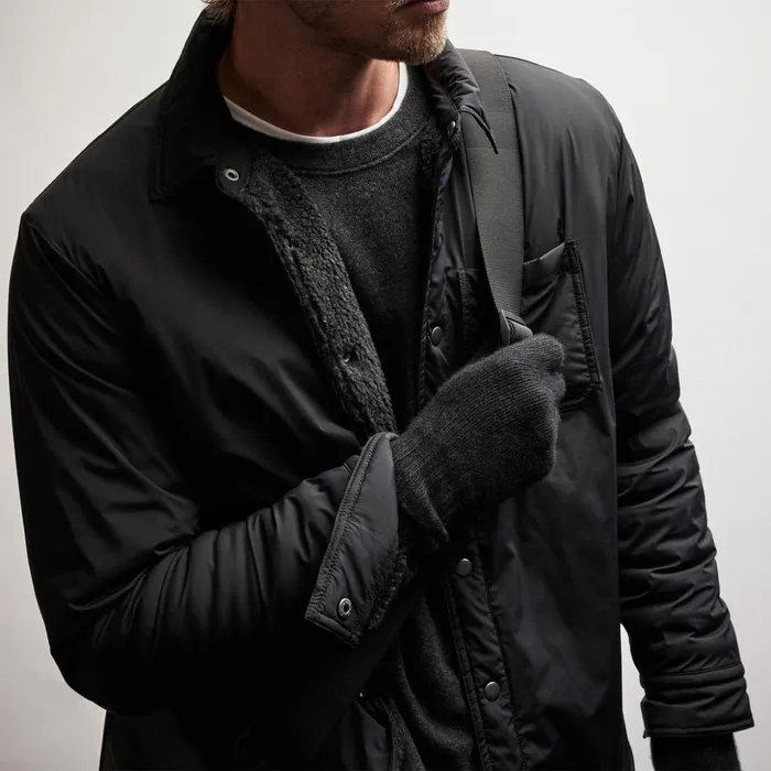 James Perse JacketsOuterwear Plaid Lined Performance Jacket Blackcarbon 8211 Men