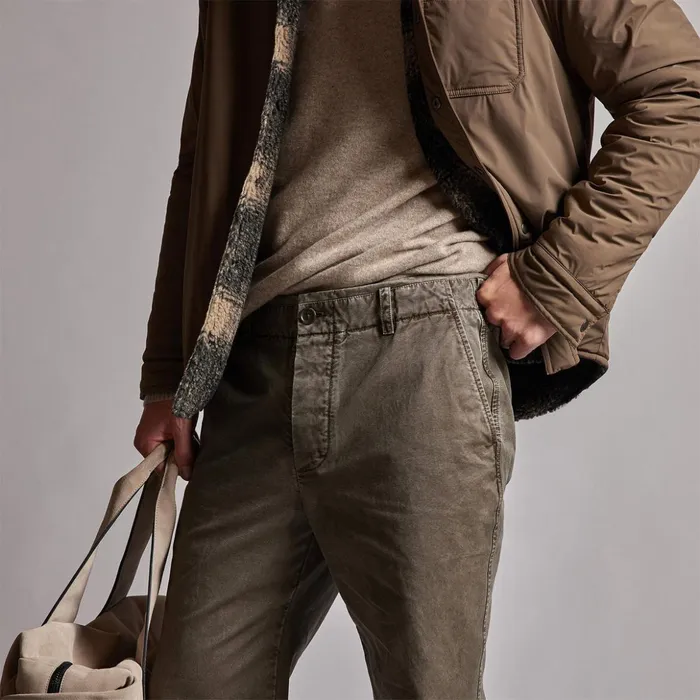 James Perse PantsDenim Rigid Canvas Work Pant Army Green Pigment 8211 Men