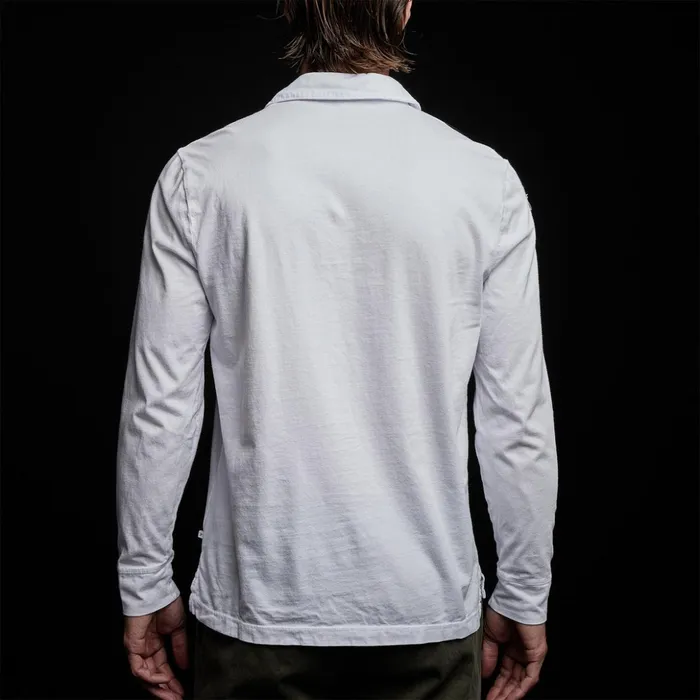 James Perse PolosNovelty Tops Sueded Jersey Rugby Polo White 8211 Men