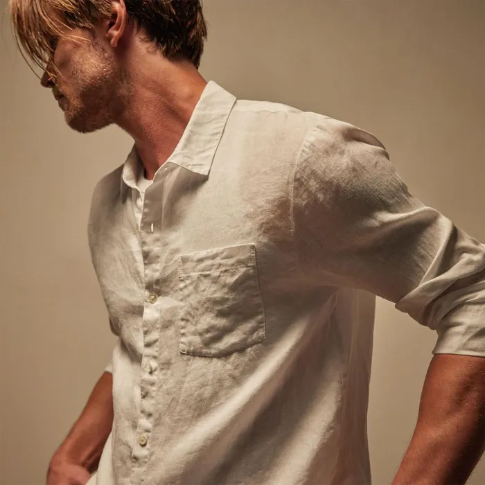 James Perse Shirting Lightweight Linen Shirt White 8211 Men