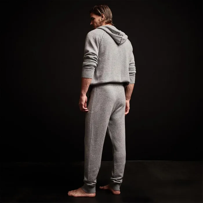 James Perse Sweat TopsBottoms Recycled Cashmere Track Pant Heather Grey 8211 Men