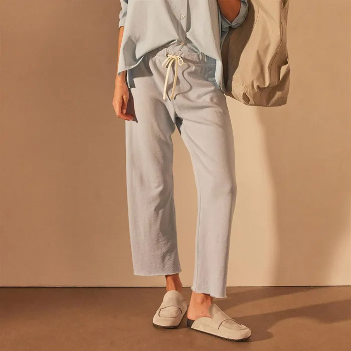 James Perse Sweat TopsBottoms Vintage French Terry Cutoff Sweatpant Open Sky Pigment 8211 Women
