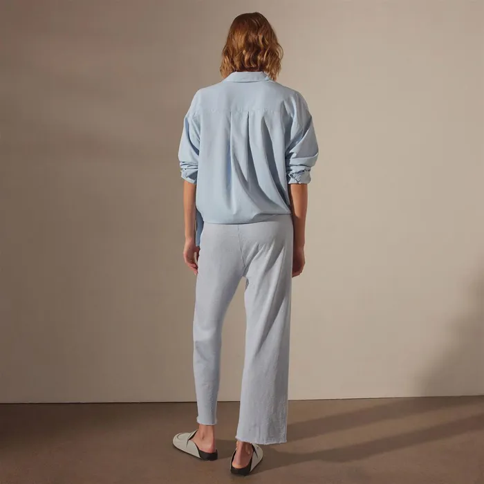 James Perse Sweat TopsBottoms Vintage French Terry Cutoff Sweatpant Open Sky Pigment 8211 Women