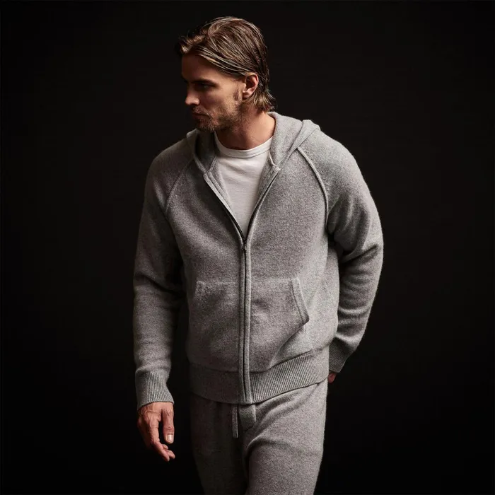 James Perse Sweaters Recycled Cashmere Jacket Heather Grey 8211 Men