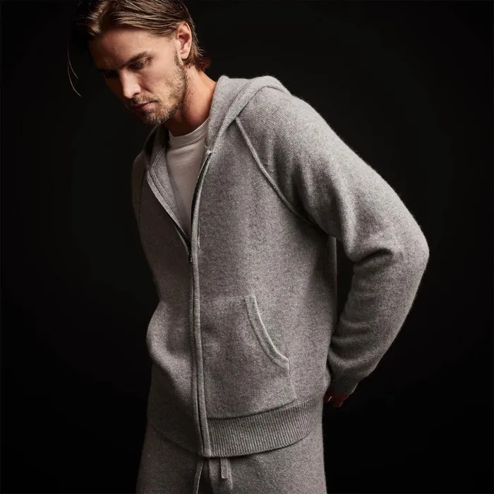 James Perse Sweaters Recycled Cashmere Jacket Heather Grey 8211 Men