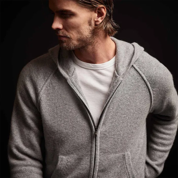 James Perse Sweaters Recycled Cashmere Jacket Heather Grey 8211 Men