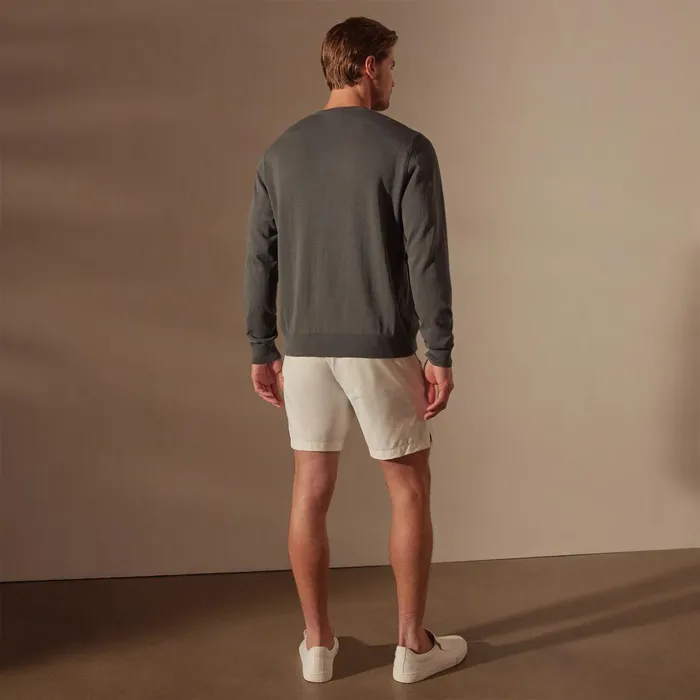 James Perse Sweaters Stretch Cotton Crew Sweater Flint 8211 Men