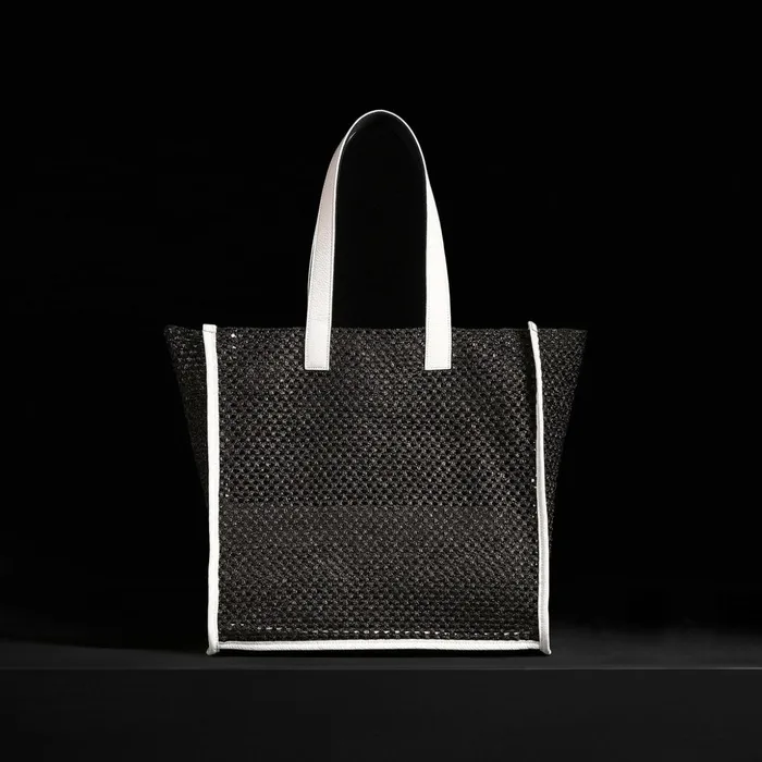 James Perse Tote Bags Raffia Tote Black Sea 8211 Men