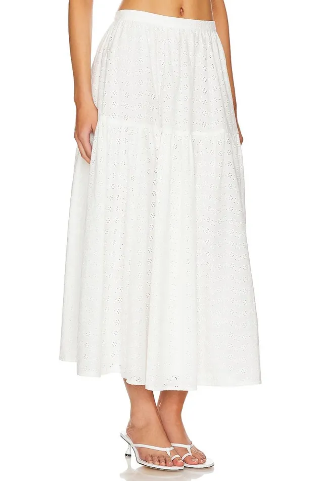 Julia Midi Skirt White Women Lovers and Friends Skirts