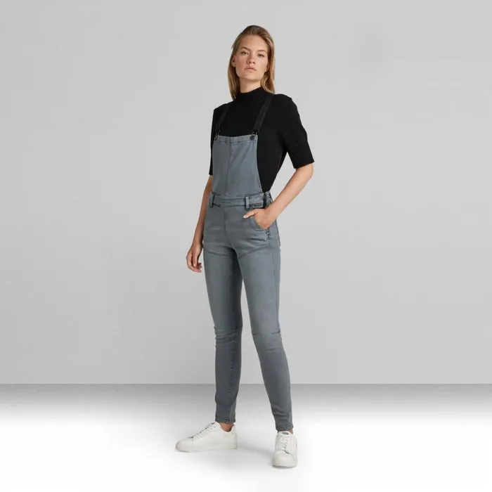 Jumpsuits Women GStar RAW Radar Slim Dungaree Sun Faded Moon Grey
