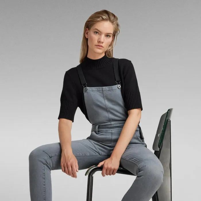 Jumpsuits Women GStar RAW Radar Slim Dungaree Sun Faded Moon Grey