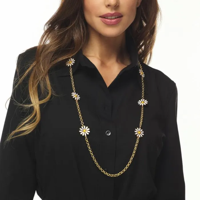 Kenneth Jay Lane Light Color Necklaces Women Daisy Necklace