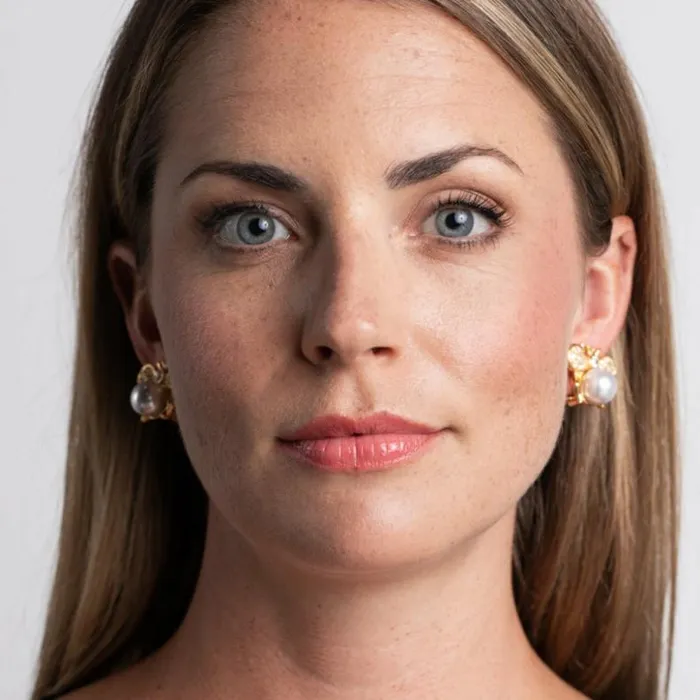 Kenneth Jay Lane Pearl Earrings Women Cultura Pearl Bee Clip Earrings