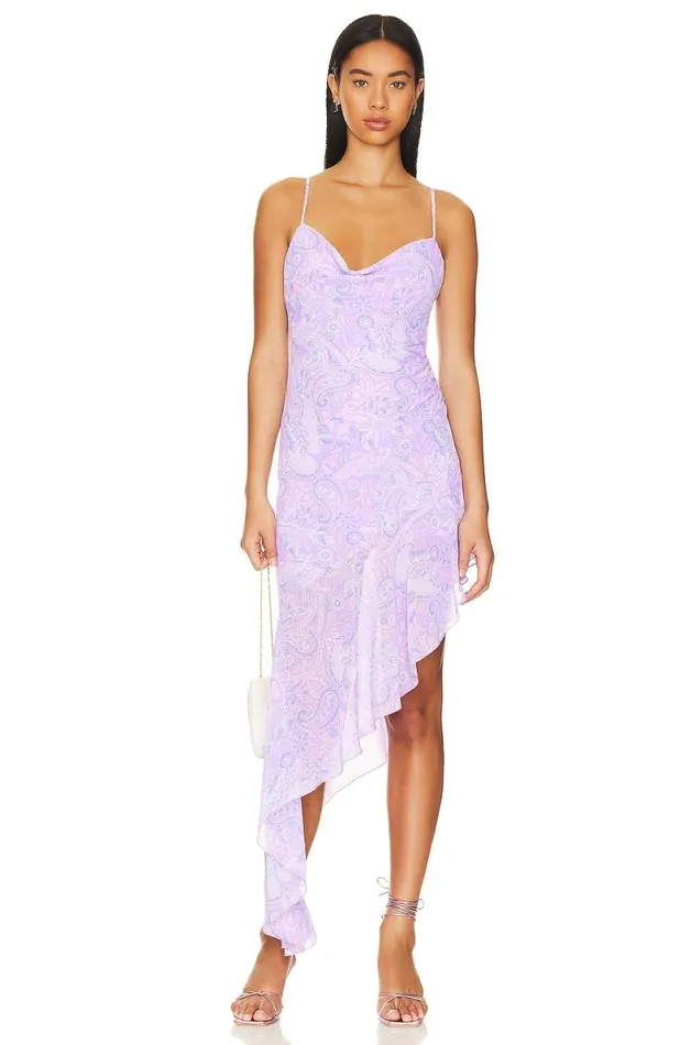 Keoni Asymmetrical Dress 2000 Paisley Women Lovers and Friends Dresses