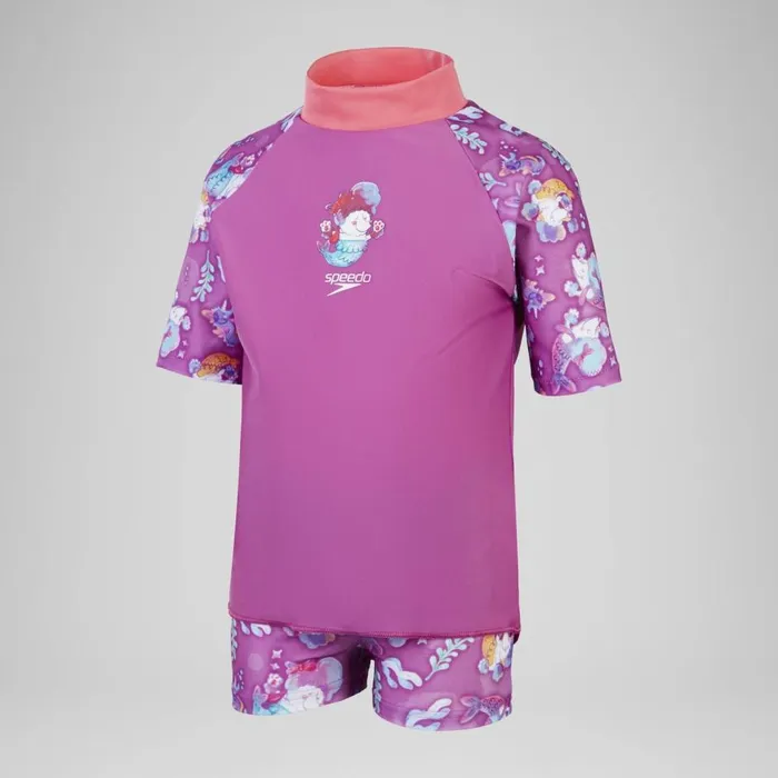 Kids Girl039s Rash Vests Speedo Girls039 Digital Short Sleeve Rash Top Set PinkPurple Kids Girl039s Rash Vests Speedo Girls039 Digital Short Sleeve Rash Top Set PinkPurple