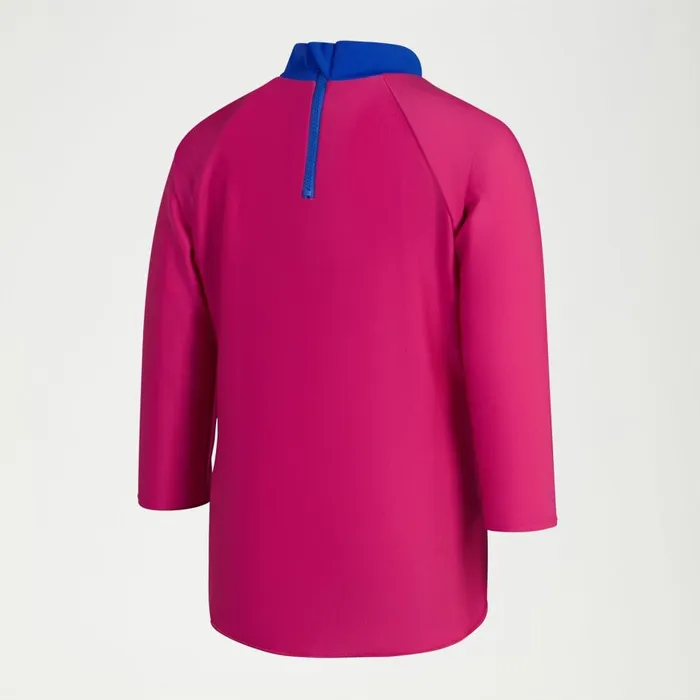 Kids Girl039s Rash Vests Speedo Girls Digital Long Sleeve Rash Top PinkBlue