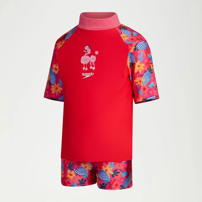 Kids Girl039s Rash Vests Speedo Girls Digital Short Sleeve Rash Top Set RedPink Kids Girl039s Rash Vests Speedo Girls Digital Short Sleeve Rash Top Set RedPink