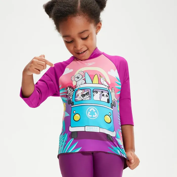 Kids Girl039s Rash Vests Speedo Infant Girls039 Long Sleeve Rash Top Purple