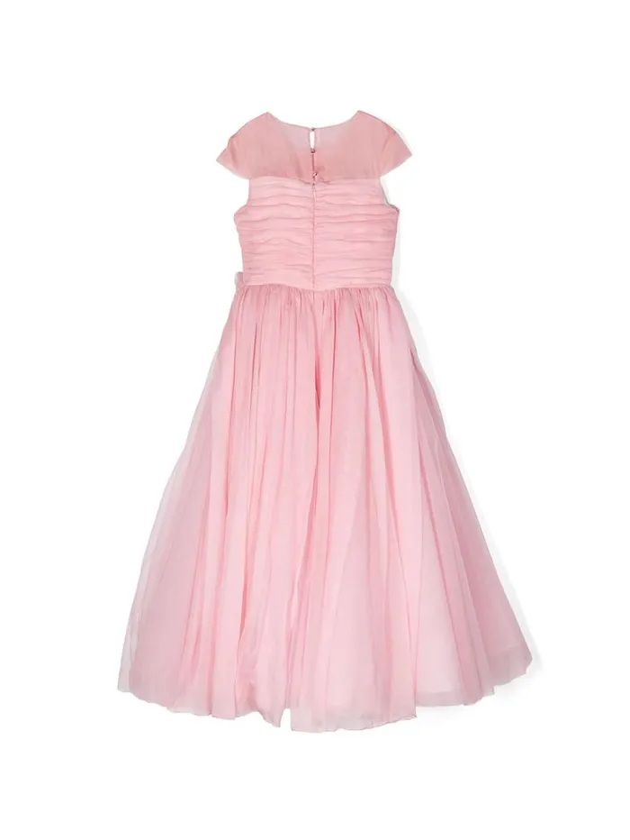 Kids Marchesa Gowns FlowerEmbellished Crepe Gown Pink Kids Marchesa Gowns FlowerEmbellished Crepe Gown Pink