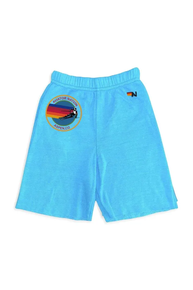Kids Shorts Aviator Nation Aspen Sweatshorts 8211 Neon Blue