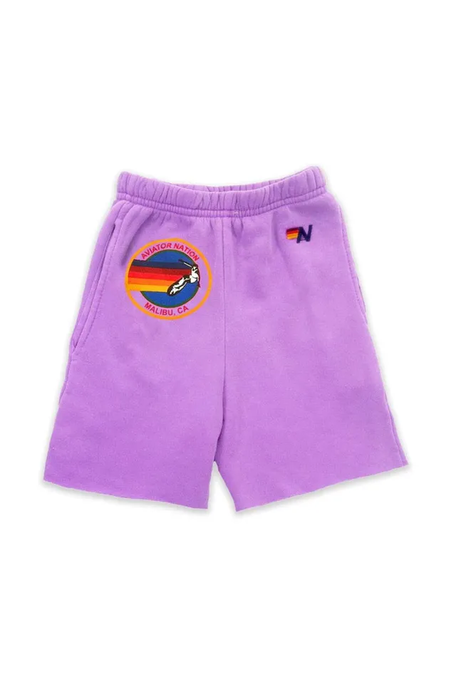 Kids Shorts Aviator Nation Malibu Sweatshorts 8211 Neon Purple