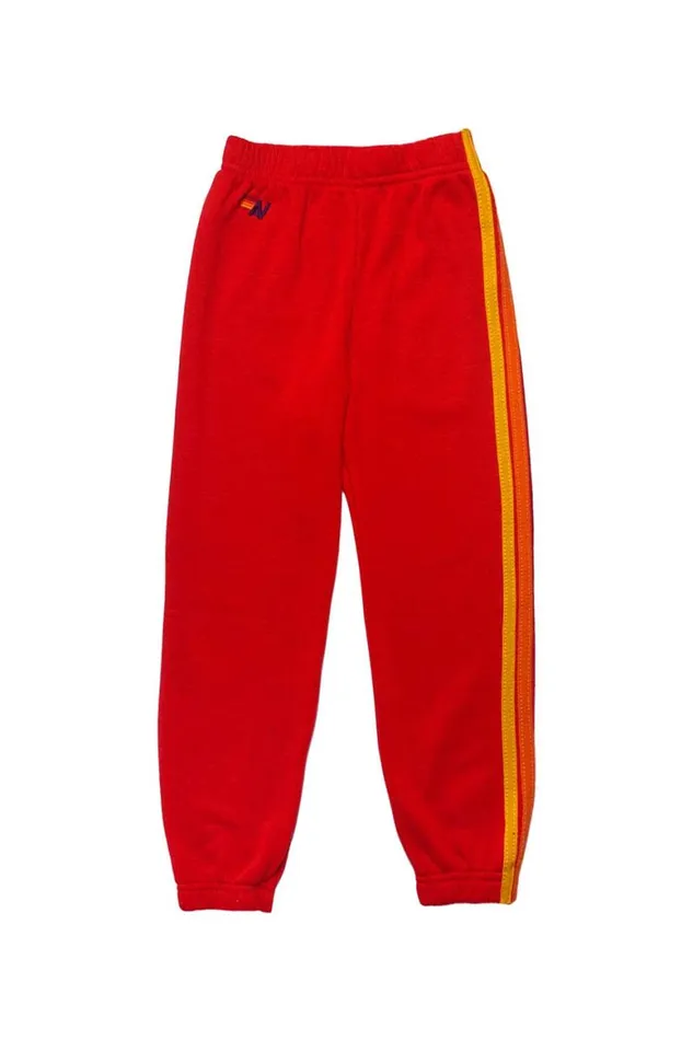 Kids Sweatpants Aviator Nation 5 Stripe Sweatpants 8211 Red