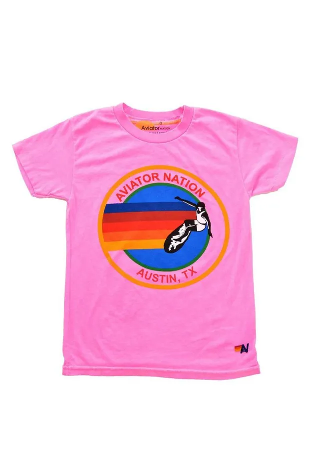 Kids Tees Aviator Nation Austin Tee 8211 Neon Pink