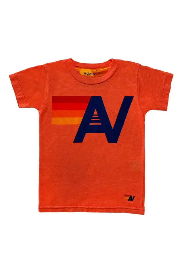 Kids Tees Aviator Nation Logo Tee 8211 Orange