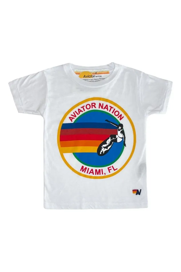 Kids Tees Aviator Nation Miami Tee 8211 White