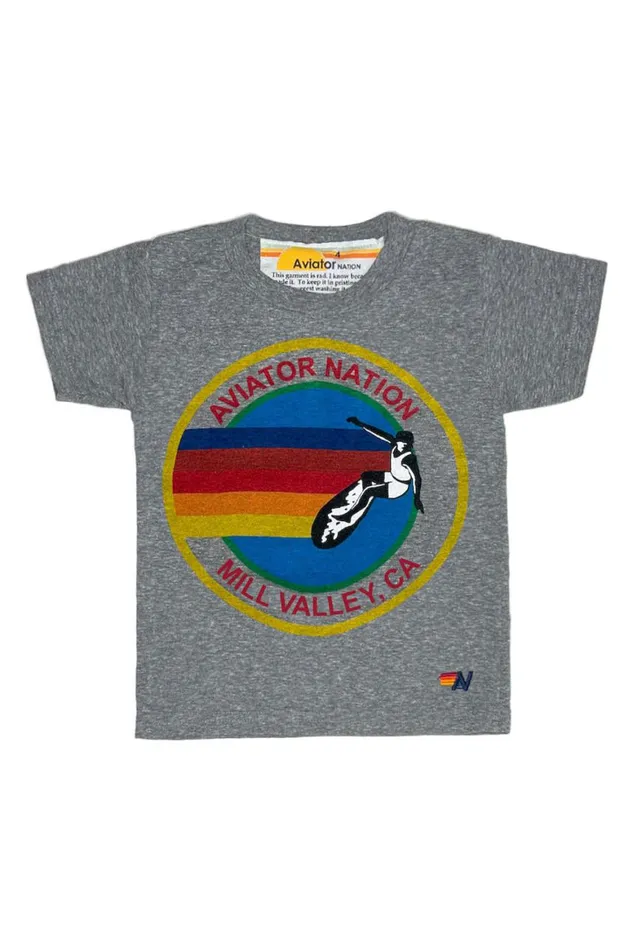 Kids Tees Aviator Nation Mill Valley Tee 8211 Heather Grey