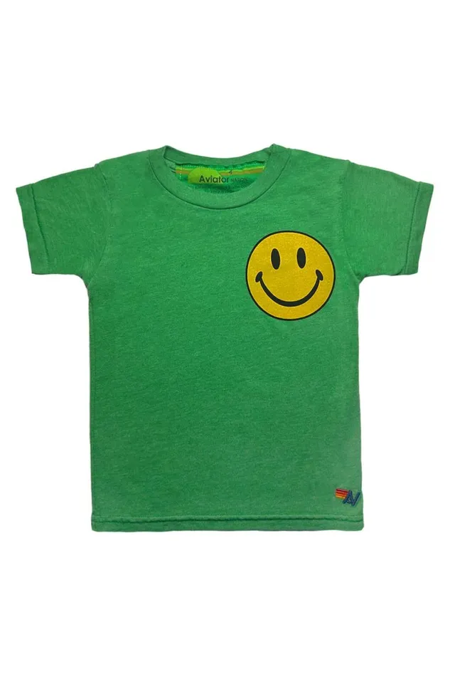 Kids Tees Aviator Nation Smiley 2 Tee 8211 Kelly Green