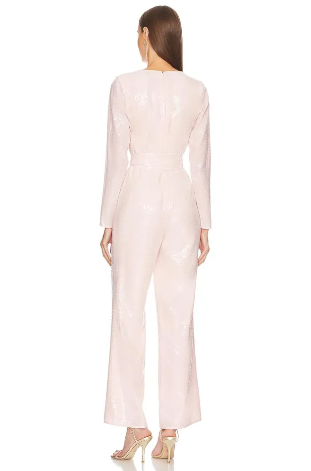 Leighton Jumpsuit Champagne Pink Women Lovers and Friends Jumpsuits