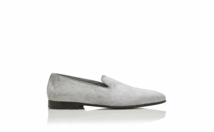 Loafers Men Manolo Blahnik MARIOSilver Calf Hair Loafers Loafers Men Manolo Blahnik MARIOSilver Calf Hair Loafers
