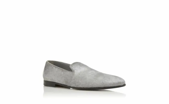 Loafers Men Manolo Blahnik MARIOSilver Calf Hair Loafers Loafers Men Manolo Blahnik MARIOSilver Calf Hair Loafers
